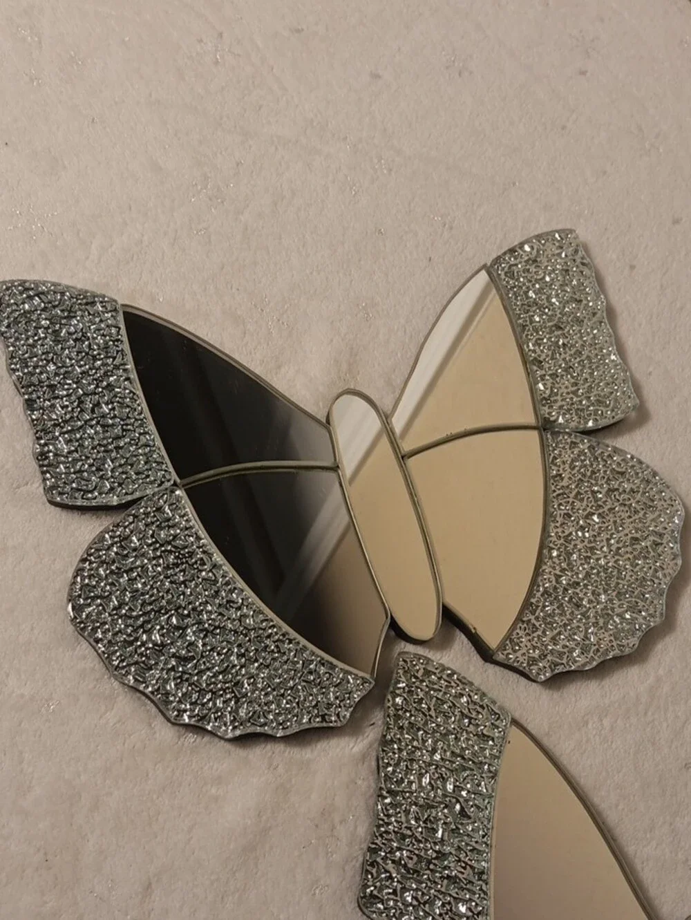 Set of 2 Glam Butterfly Wall Mirrors